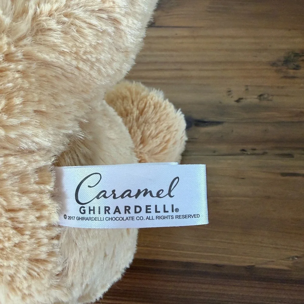 Ghirardelli Caramel the‎ Bear Keepsake Plush Teddy Bear with Hat and Bowtie
